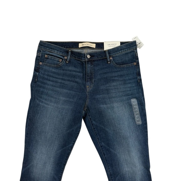 New Gap Low Strech Real Straigth Womens Blue Jeans Size 33 - Picture 2 of 8